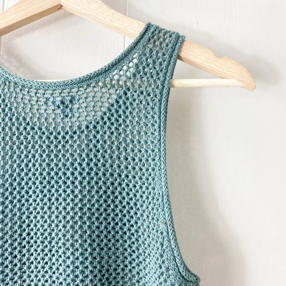 Aerie Green Crochet Tank Top Size Small - Picture 8 of 9